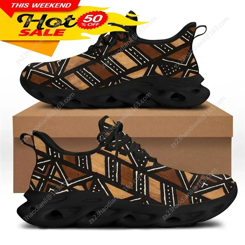 Running Shoes - Мужские кроссовки с этническим африканским узором,