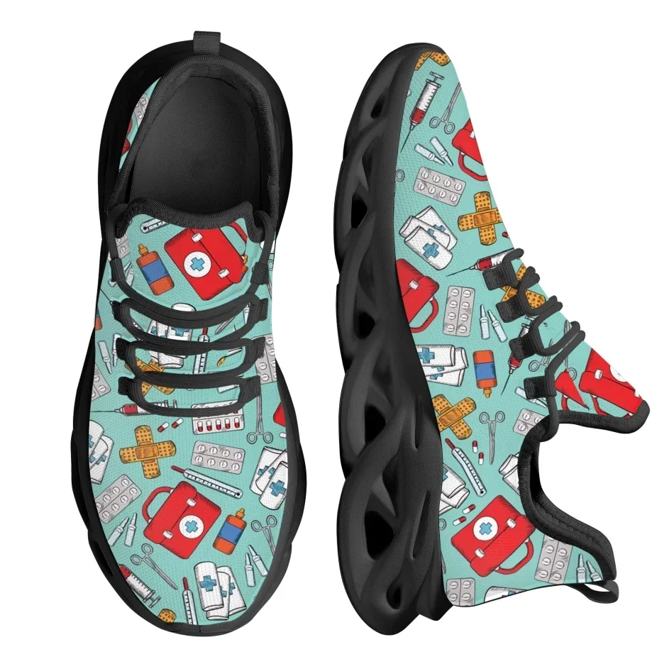 Knit Fabric Lace Up Sneakers - Женские кроссовки для бега на заказ,