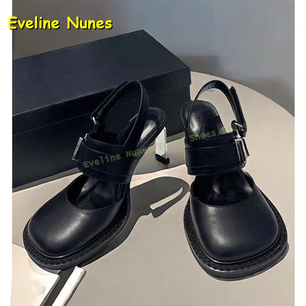 Boots - Женские черные босоножки-мюли с квадратным носком,
