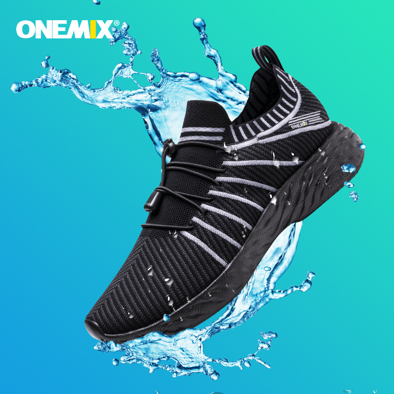 Waterproof Goretex Running Shoes - ONEMIX водонепроницаемые черные кроссовки для мужчин,