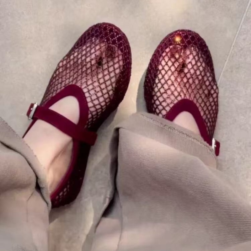 Sandals - Женские туфли-мэри-джейн с полым верхом из