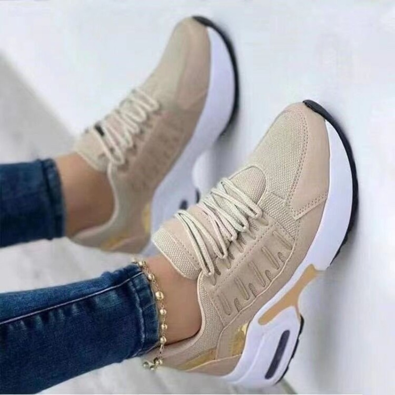 Breathable Mesh Athletic Shoes - Женские модные кроссовки на платформе с