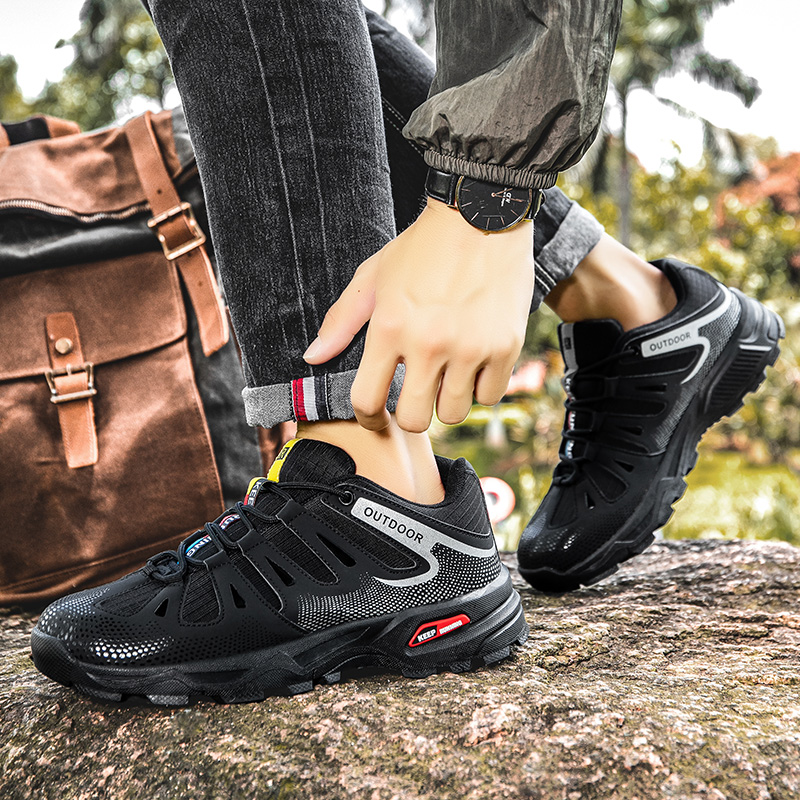 Мужская походная обувь на шнур – обзор и цена Anti Slip Trail Running Sneakers