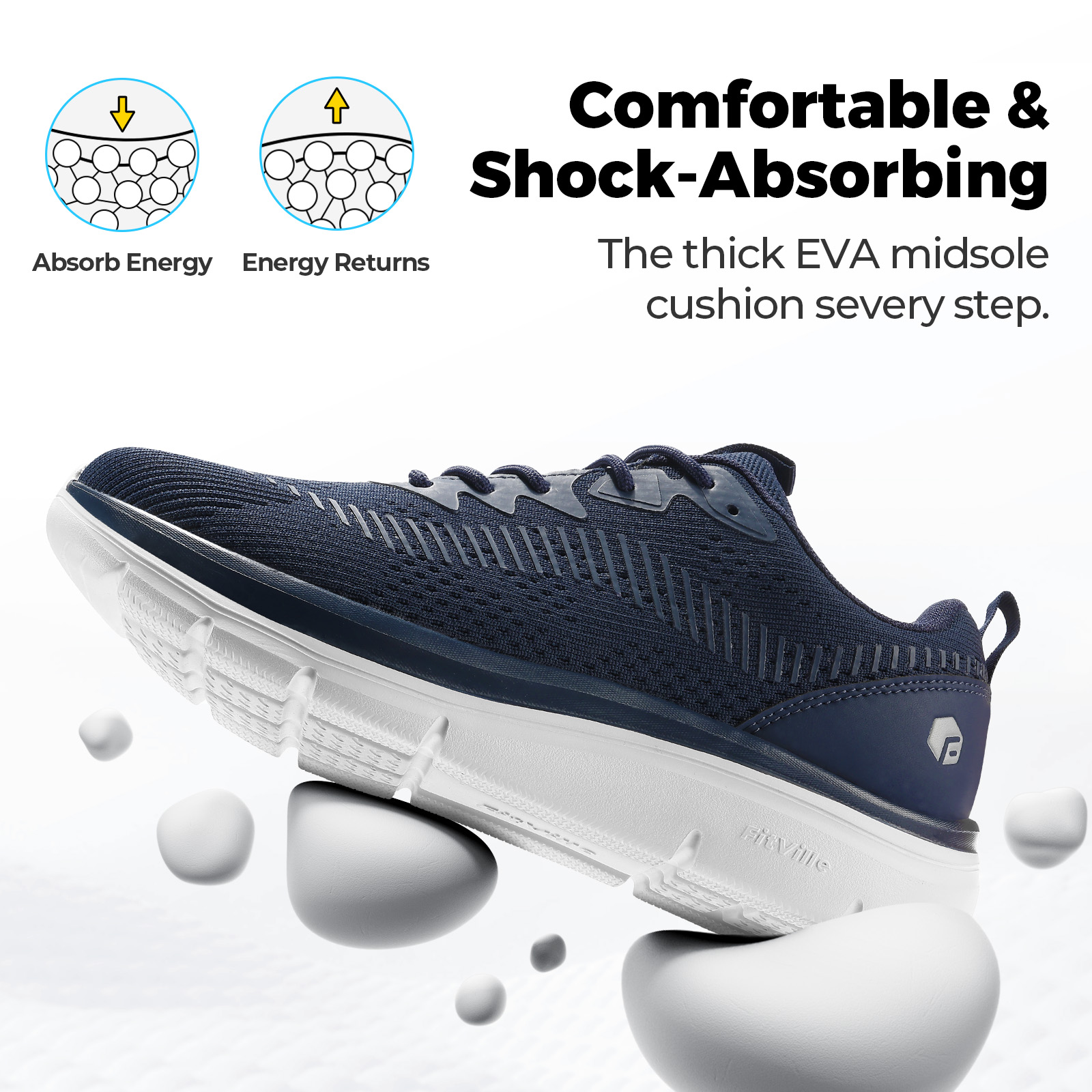 Мужские кроссовки FitVille: ле – обзор и цена Breathable Mesh Athletic Shoes
