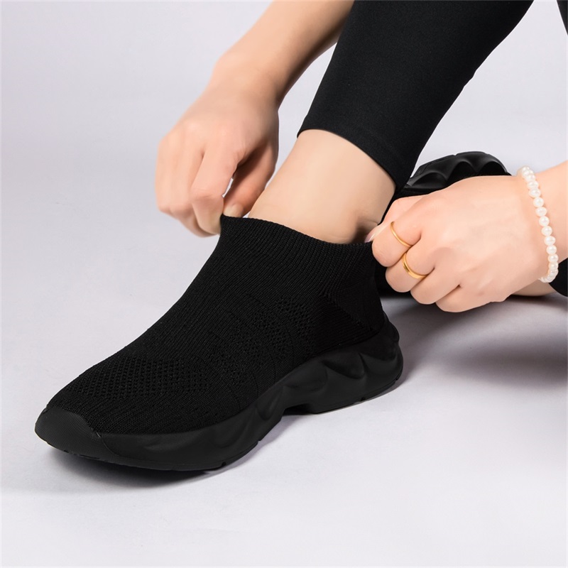 Женские сетчатые вязаные туфли – обзор и цена Knit Fabric Lace Up Sneakers