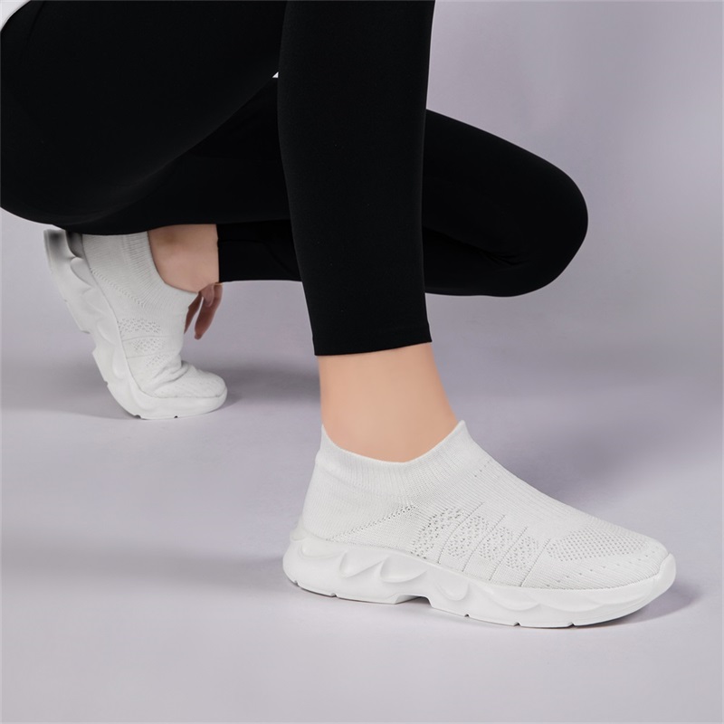 Женские сетчатые вязаные туфли – обзор и цена Knit Fabric Lace Up Sneakers