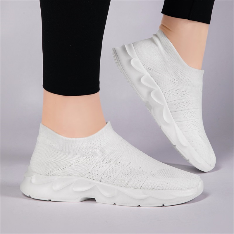 Женские сетчатые вязаные туфли – обзор и цена Knit Fabric Lace Up Sneakers